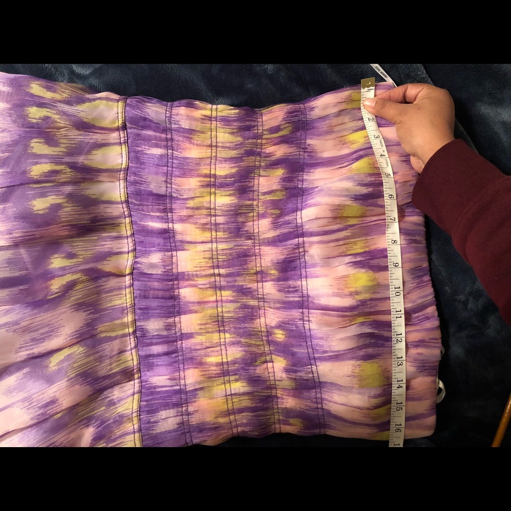💜💚Tadashi Shoji Purple and Electric lime dress - Picture 6 of 8